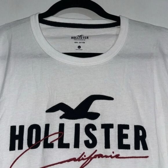Hollister Mens White "California" Graphic T-Shirt XL - Picture 4 of 9